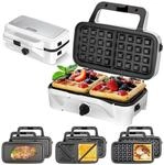 MPM 3-in-1 Sandwichmaker MOP‑33M - Toaster & Kontaktgrill mit 3 Herausnehmbare