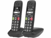 Gigaset E290 Duo - 2 Schnurlose Senioren-Telefone ohne Anrufbeantworter, große