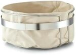 Zeller 27248 Brotkorb mit Beutel, Metall/Baumwolle, beige, 22 x 22 x 10,8 cm,...