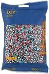 Hama Perlen 201-91 B&uuml;gelperlen Beutel mit ca. 3.000 bunten Midi Bastelperlen...