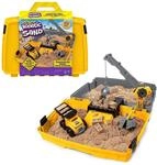 Kinetic Sand Baustellen Koffer - mit 907 g original kinetischem Sand aus Schweden,