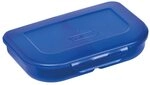 Herlitz Brotdose blau, mit 2 F&auml;chern &ndash; Kunststoff-Lunchbox f&uuml;r Kinder,