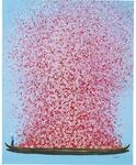Kare Design Bild Touched Flower Boat Blau/Pink, Gem&auml;lde, Pastellfarben,...