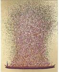 Kare Design Bild Touched Flower Boat Gold/Pink, Gem&auml;lde, Pastellfarben,...
