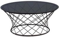 M2 Kollektion Noa Couchtisch, Metall, Schwarz, 80 x 80 x 35 cm