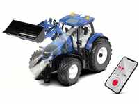 siku 6797, New Holland T7.315 Traktor mit Frontlader, Blau, Metall/Kunststoff,...