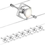 Paulmann 94152 Seilsystem Set Mac II max. 7x10W Drahtseilsystem Chrom matt Metall