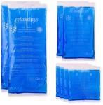 Relaxdays K&uuml;hlpads Gel im 8er Set, Erste Hilfe, wiederverwendbar, 3 Gr&ouml;&szlig;en,