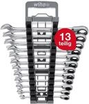 Wiha Ringratschen-Gabelschl&uuml;ssel Set 12-tlg. umschaltbar inkl. Halter I Ring