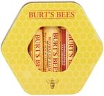 Burt's Bees Trio Tin Geschenkset, 1 x 100% nat&uuml;rlicher Bienenwachs Lippenbalsam, mit