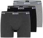 BOSS Mens Power Boxershorts mit Auff&auml;lligem Logo, 3er-Pack Retroshorts,