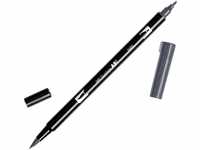 Tombow ABT-N45 Fasermaler Dual Brush Pen mit zwei Spitzen, cool grey 10