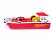 siku 2117, Feuerwehr Arbeitsboot, 1:50, Metall/Kunststoff, Rot/Gelb, Inkl. Ford...