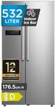 Midea Side-by-Side K&uuml;hl-Gefrierkombination 532 L mit Indoor Ice Bar | No Frost,