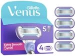 Gillette Venus Extra Smooth Swirl Rasierklingen Damen, 4 Original Ersatzklingen f&uuml;r