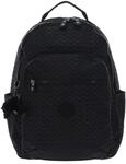 Kipling SEOUL Gro&szlig;er Rucksack, Signature Emb (Schwarz)