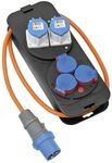 Brennenstuhl CEE 230V Camping Stromverteiler mit CEE-Stecker (2X CEE Steckdosen, 3X
