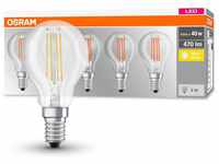 Osram LED Base Classic P Lampe, Sockel: E14, Warm White, 2700 K, 4 W, Ersatz...