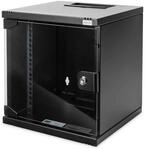 DIGITUS 10-Zoll Set - Netzwerk-Schrank 6HE Schwarz - Fachboden -...