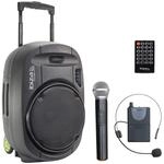 PORT12VHF-MKII - IBIZA - Tragbarer Lautsprecher (12"/700W MAX) mit 2 Mikrofonen