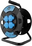 REV Kabeltrommel OHNE KABEL, Leertrommel IP44 Outdoor, kabellose Trommel mit 4