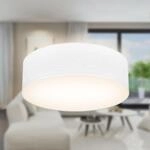 B.K.Licht - Deckenlampe mit Lampenschirm aus Stoff, E27 Fassung, max. 40 Watt,