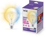 WiZ Tunable White LED Lampe E27 (806 lm), G125, 60 W transparente Filament...