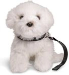 Uni-Toys - Malteser (mit Leine) - 26 cm (L&auml;nge) - Pl&uuml;sch-Hund, Haustier -