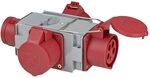 Brennenstuhl Adapter Stromverteiler IP44 (1x CEE Stecker 400V/16A & 3x CEE Steckdosen