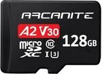 ARCANITE 128 GB microSDXC-Speicherkarte mit Adapter - A2, UHS-I U3, V30, 4K, C10,
