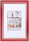 walther design Bilderrahmen rot 40 x 60 cm mit Passepartout, Chalet Designrahmen