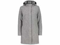 CMP Damen Long Coat Wooltech Longcoat, Grey Mel, D34