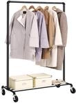 SONGMICS Kleiderst&auml;nder, Kleiderstange, mit Rollen, bis 90 kg belastbar,