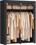 SONGMICS Aufbewahrungsschrank, tragbar, mit Aufh&auml;ngestange, faltbar, Garderobe,