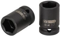 KS Tools 1/2' Sechskant-Kraft-Stecknuss, kurz, 9mm, auf H&auml;nger