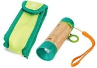 Hape Nature Fun Hand-Taschenlampe - zum Kurbeln aus Bambus und pflanzlichem