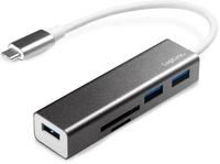LogiLink UA0305 USB-C 3.0 HUB, 3-Port, mit Card Reader Anthrazit