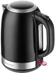 CONCEPT Hausger&auml;te RK3245 Edelstahl Wasserkocher in schwarz, 1,7 L, 2200 W