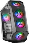 Mars Gaming MC51, Geh&auml;use Gaming PC ATX, Doppelt Geh&auml;rtetes Glas, 5X L&uuml;fter RGB