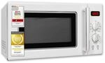 Exquisit Retro-Mikrowelle mit Grill, 20 L, 700 W, Wei&szlig;, Drehregler | 25,5 cm
