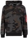 Alpha Industries Herren X-Fit Hoody Camo, Black Camo, L