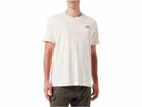Alpha Industries Herren Basic T Small Logo T-Shirt, Jet Stream White, L