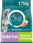PURINA ONE BIFENSIS Sensitive Katzenfutter trocken, reich an Truthahn, 1er Pack (1 x