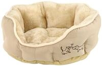 Dehner Lieblinge Hundebett und Katzenbett Sammy, oval, ca. 45 x 40 x 14 cm,