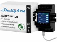 Shelly Pro 4PM | Wlan, LAN & Bluetooth 4 Kanäle Smart Relais mit...