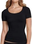 Schiesser Damen Personal Fit Shirt 1/2 Arm Unterhemd,, per pack Schwarz (Schwarz