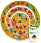 HESS SINCE 1990 - Geburtstagskranz Happy Birthday aus Holz, ca. 22cm, mit