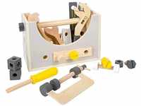 small foot Werkzeugkasten 2in1 "Miniwob" aus Holz, auch als Werkbank nutzbar,...