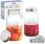 Kilner Fermentier Set | 2x 1 Liter Glas mit G&auml;rungsdeckel | einfaches Haltbarmachen