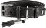 HUNTER CANNES Hundehalsband, Leder, Nappaleder, weich, edel, elegant, 45 (S), schwarz